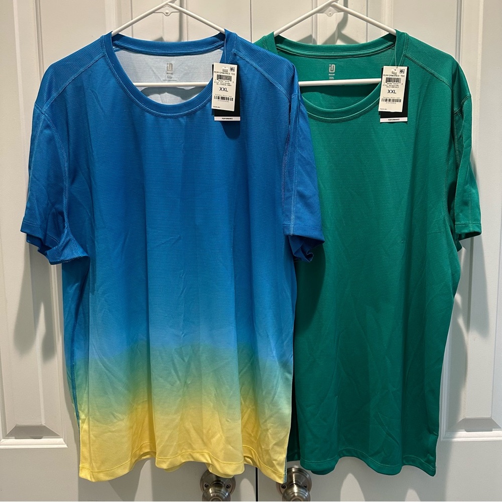 2 NEW NWT Ideology Men’s Performance Tees 2X